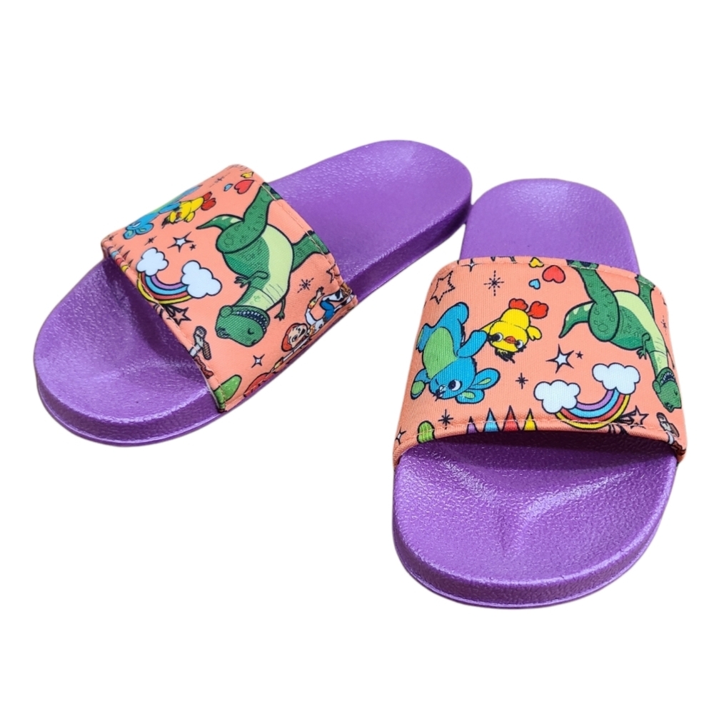 🩴Disney Toy Story 4 Girl's Size 13/1 Purple Slides Brand New!!!